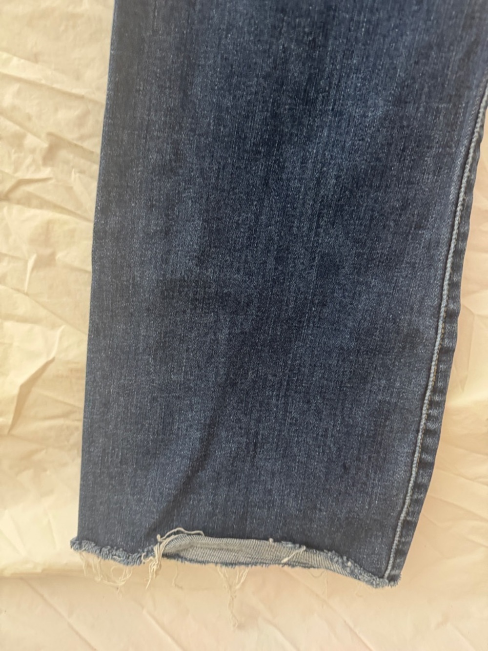 Judy Blue High Rise Raw Hem Dark Blue Bootcut Jeans - Picture 8 of 8